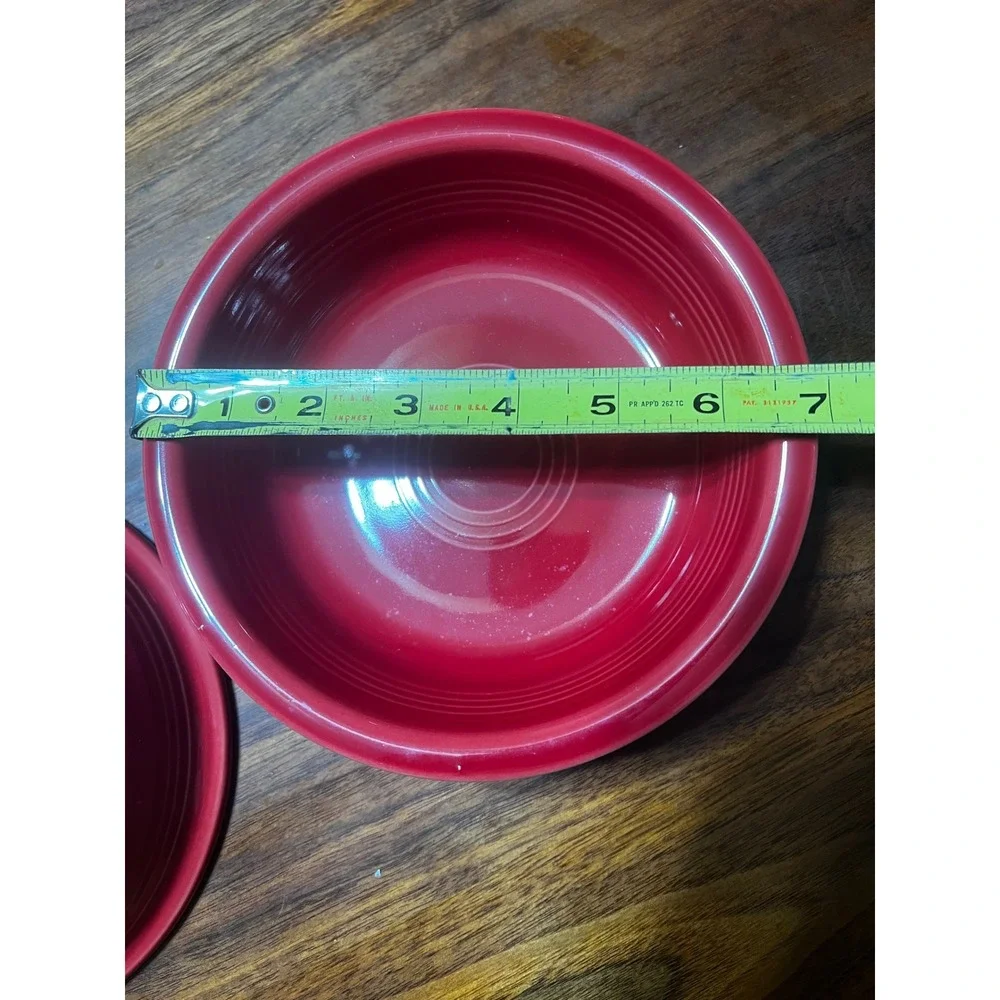 Vintage Fiesta Scarlet Red Ceramic Medium‎ Cereal Bowl 6 7/8
